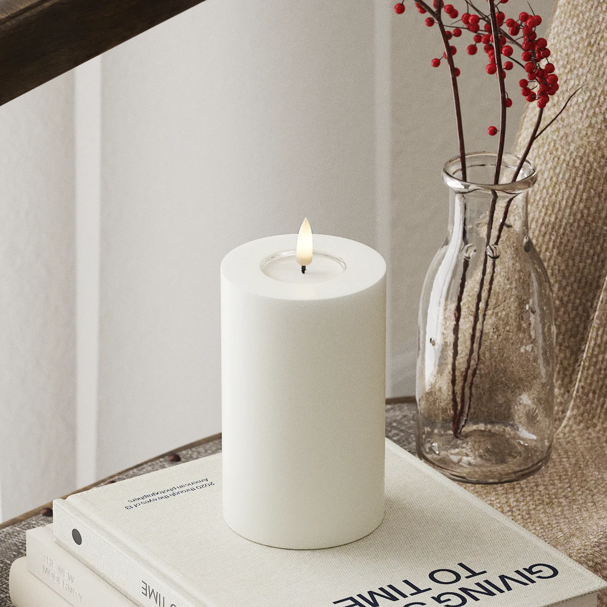 Deluxe Homeart | LED Kaars wit 7.5x12.5cm