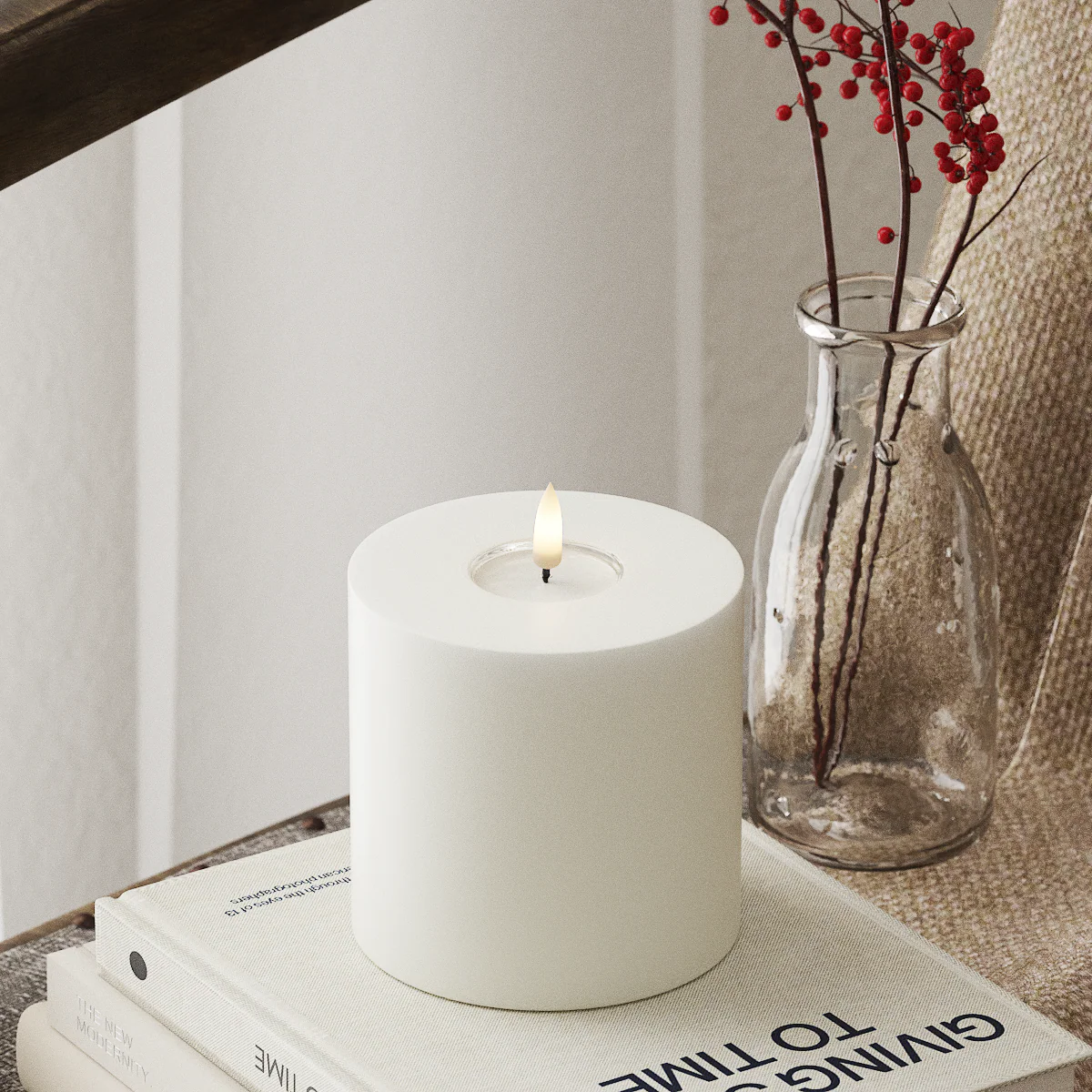 Deluxe Homeart | LED Kaars wit 10x10cm