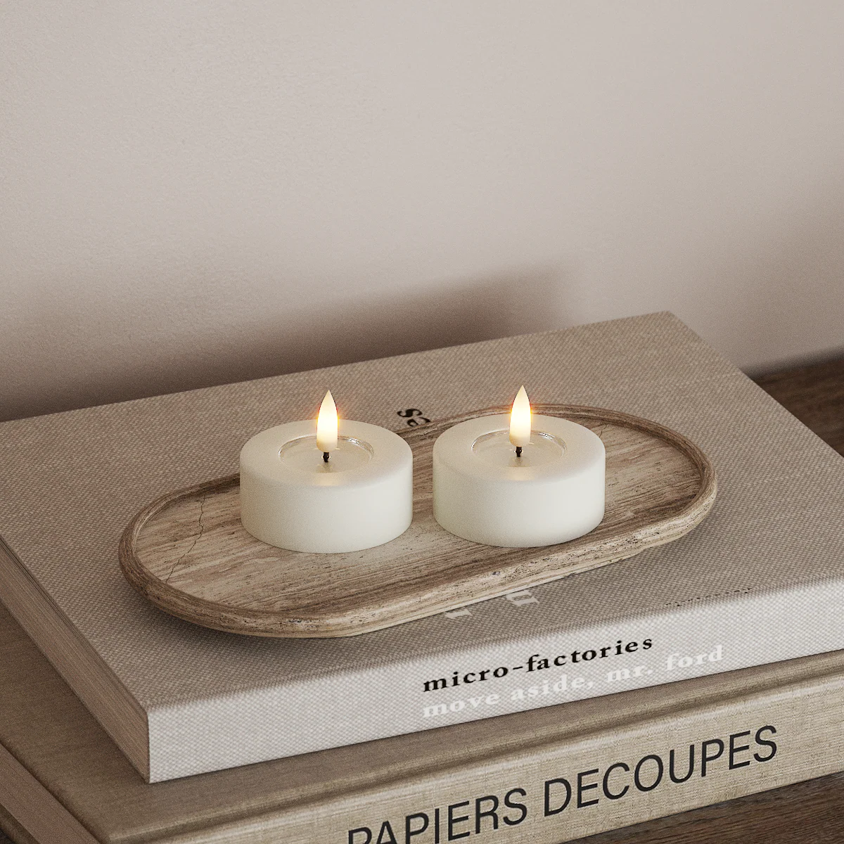 Deluxe Homeart | LED theelicht jumbo wit | 2stuks
