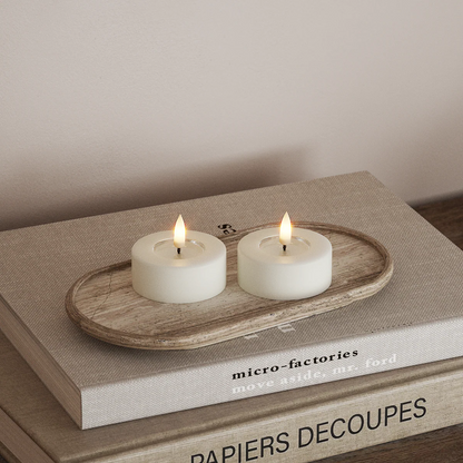 Deluxe Homeart | LED theelicht jumbo wit | 2stuks