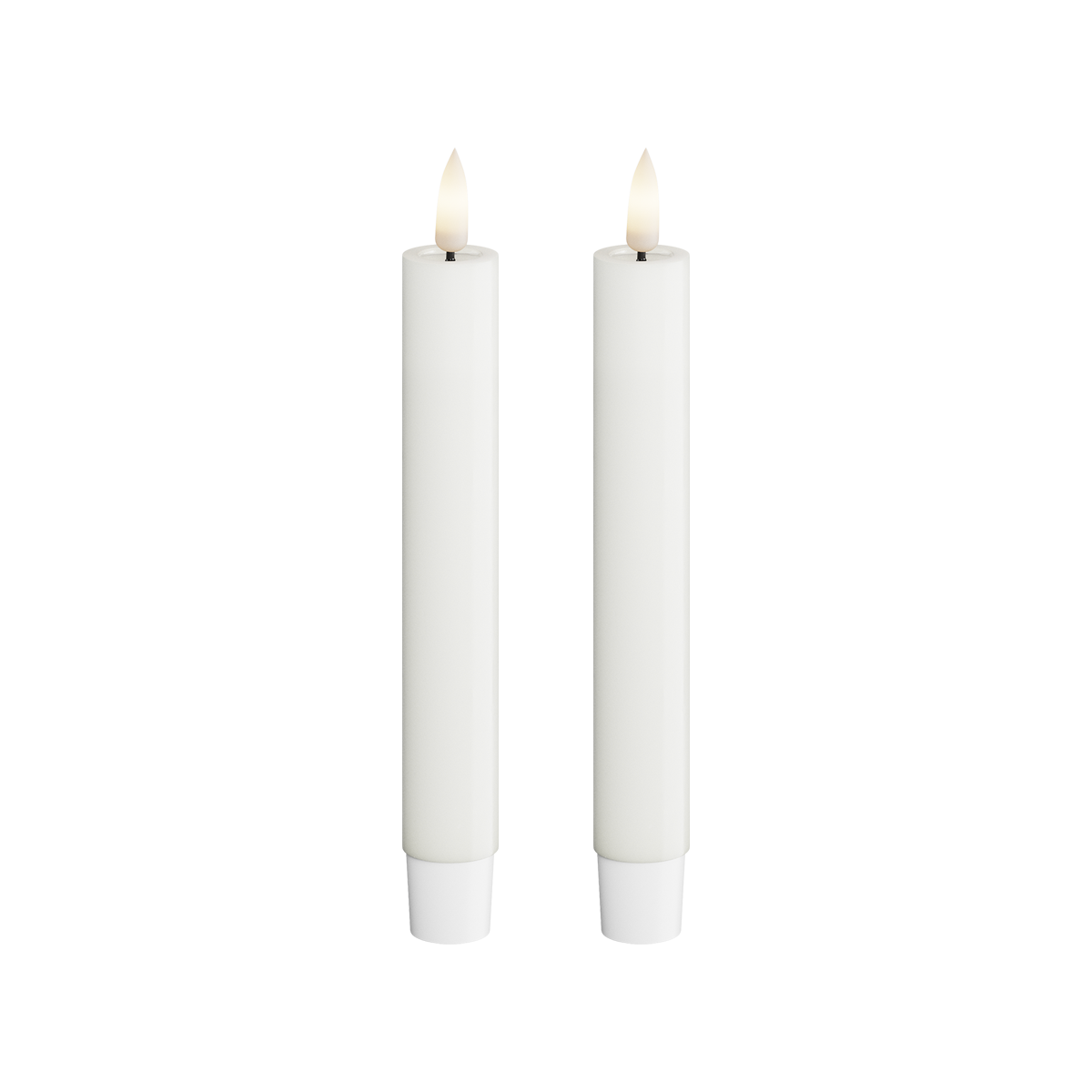 Deluxe Homeart | LED dinerkaars wit 15cm | 2 stuks