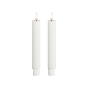 Deluxe Homeart | LED dinerkaars wit 15cm | 2 stuks