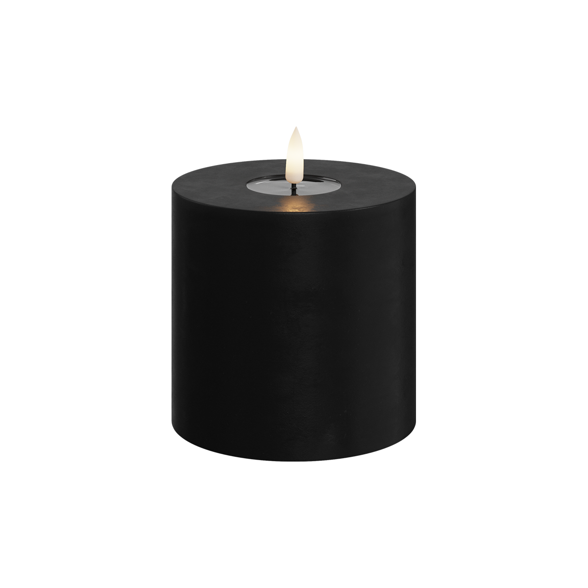 Deluxe Homeart | LED Kaars zwart 10x10cm