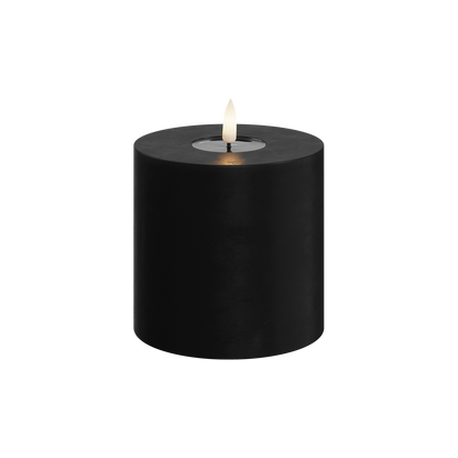 Deluxe Homeart | LED Kaars zwart 10x10cm