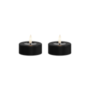 Deluxe Homeart | LED theelicht jumbo zwart | 2stuks