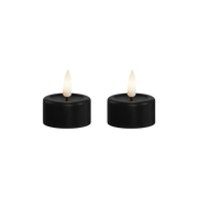 Deluxe Homeart | LED theelicht zwart | 2stuks