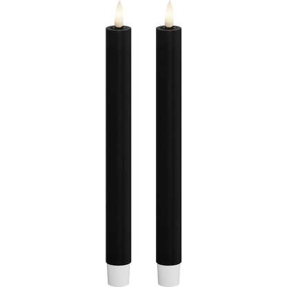 Deluxe Homeart | LED dinerkaars zwart 24cm | 2stuks