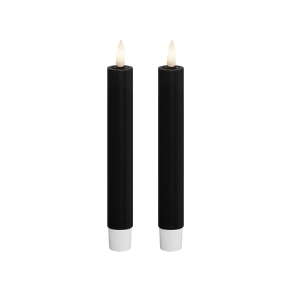 Deluxe Homeart | LED dinerkaars zwart 15cm | 2stuks