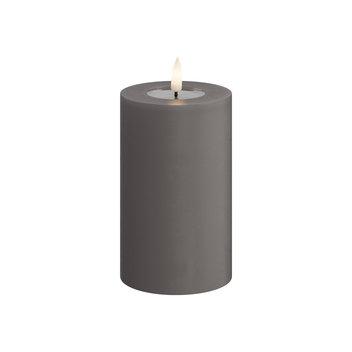 Deluxe Homeart | LED Kaars grijs 7.5x12.5cm