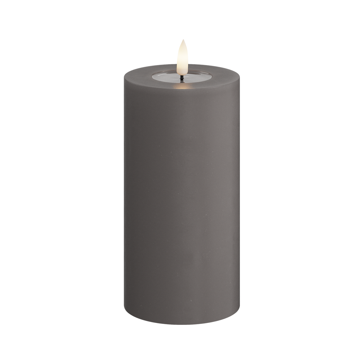 Deluxe Homeart | LED Kaars grijs 7.5x15cm
