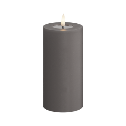 Deluxe Homeart | LED Kaars grijs 7.5x15cm