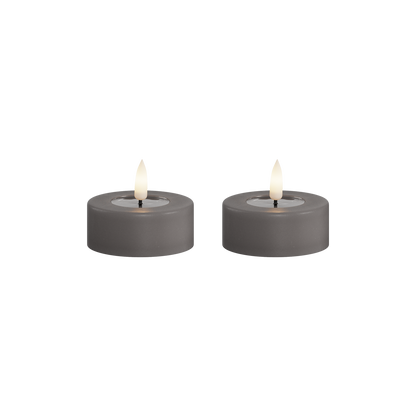 Deluxe Homeart | LED theelicht jumbo grijs | 2stuks