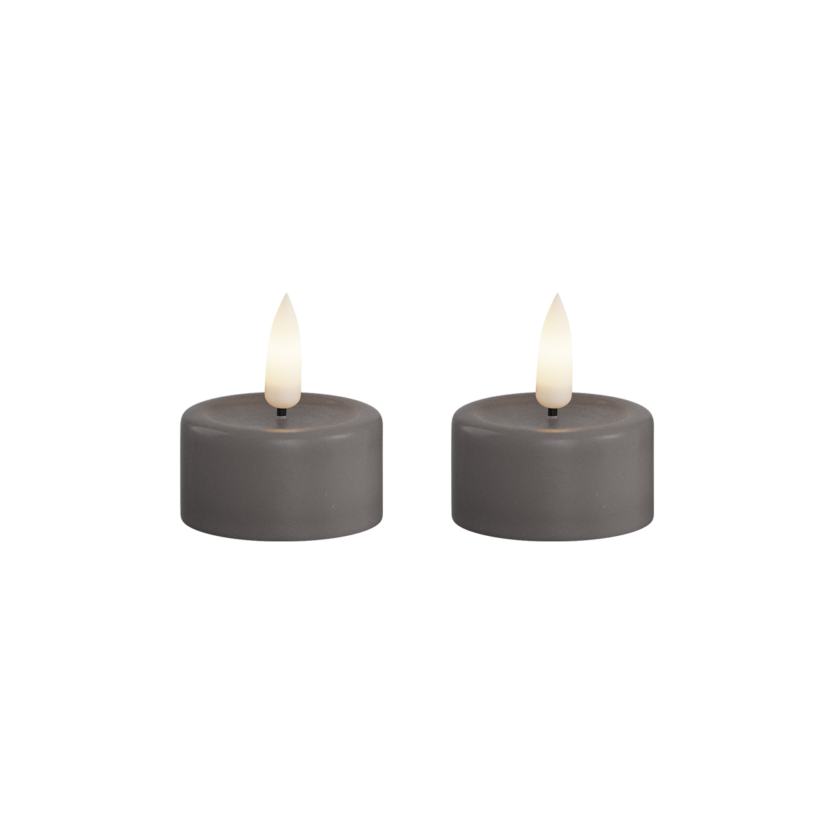 Deluxe Homeart | LED theelicht grijs | 2stuks