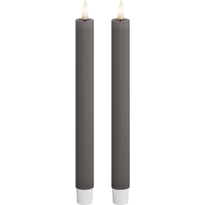 Deluxe Homeart | LED dinerkaars grijs 24cm | 2stuks