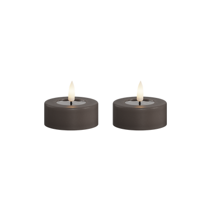 Deluxe Homeart | LED theelicht jumbo mokka | 2stuks