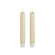 Deluxe Homeart | LED dinerkaars creme 15cm | 2stuks