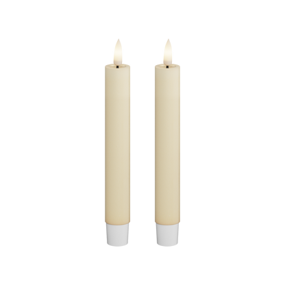 Deluxe Homeart | LED dinerkaars creme 15cm | 2stuks
