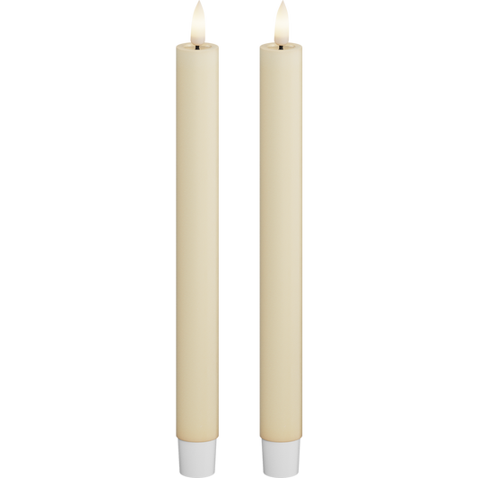 Deluxe Homeart | LED dinerkaars creme 24cm | 2stuks
