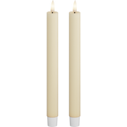 Deluxe Homeart | LED dinerkaars creme 24cm | 2stuks