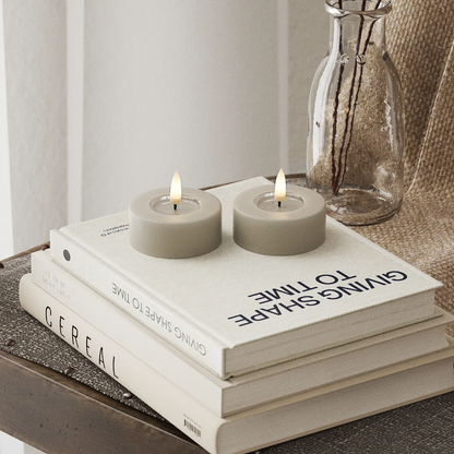 Deluxe Homeart | LED theelicht jumbo sand | 2stuks