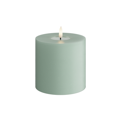 Deluxe Homeart | LED Kaars saliegroen 10x10cm