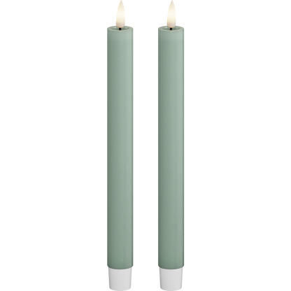 Deluxe Homeart | LED dinerkaars saliegroen 24cm | 2stuks