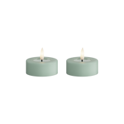 Deluxe Homeart | LED theelicht jumbo saliegroen | 2stuks