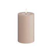 Deluxe Homeart | LED Kaars taupe/roze 7.5x12.5cm
