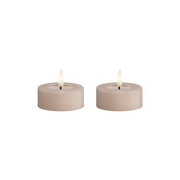Deluxe Homeart | LED theelicht jumbo taupe/roze | 2stuks