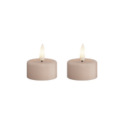 Deluxe Homeart | LED theelicht taupe/roze | 2stuks