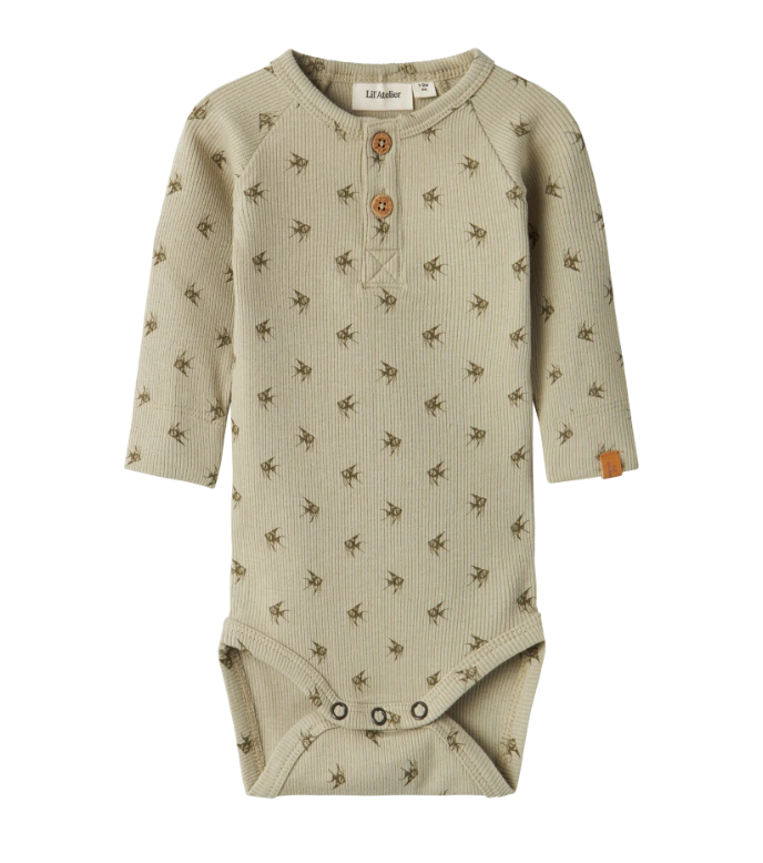 Lil Atelier | Romper kip gago moss grey