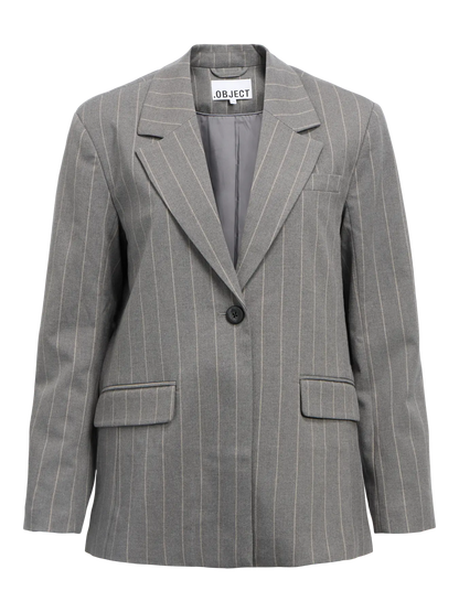 Object | Blazer met krijtstreep Lisa grijs