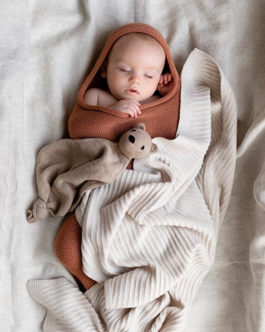 Hvid | Schmusetuch Teddy Tokki Sand