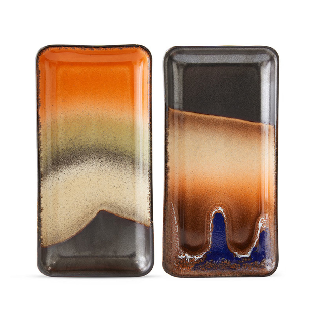HK Living | 70's servies small trays twenty four hours set2