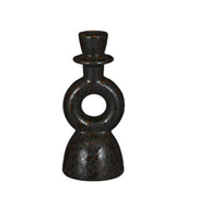 Stijl28 | Kandelaar keramiek zwart 18cm
