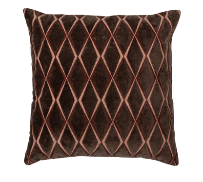 Wood | Kissen Aziz dunkelbraun 45 cm