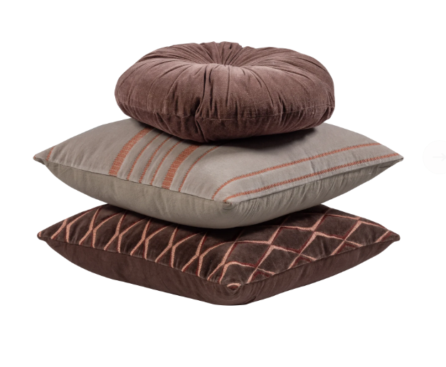 Wood | Kissen Aziz dunkelbraun 45 cm
