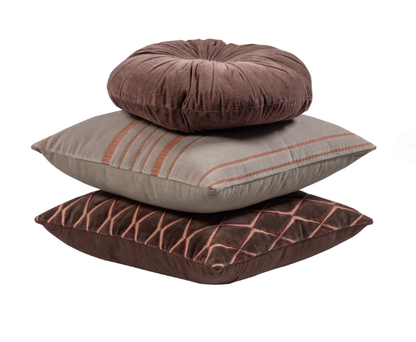 Wood | Kissen Aziz dunkelbraun 45 cm