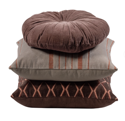 Wood | Kissen Aziz dunkelbraun 45 cm