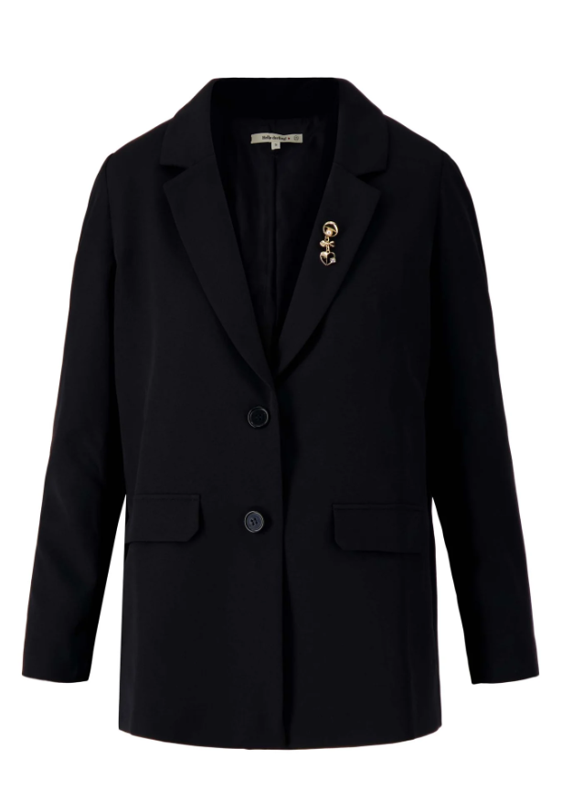 Zusss | Blazer mit schwarzer Brosche
