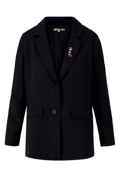 Zusss | Blazer mit schwarzer Brosche