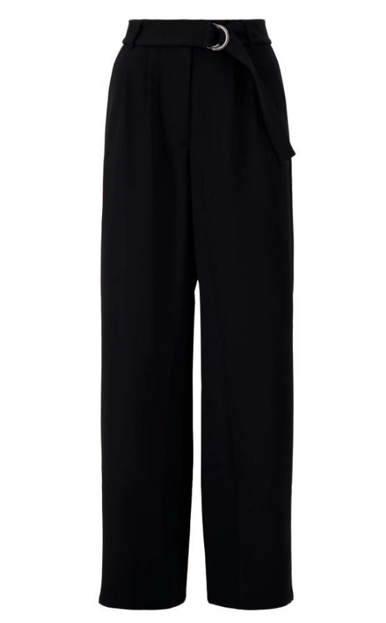 Zusss | Wijde broek met ceintuur zwart