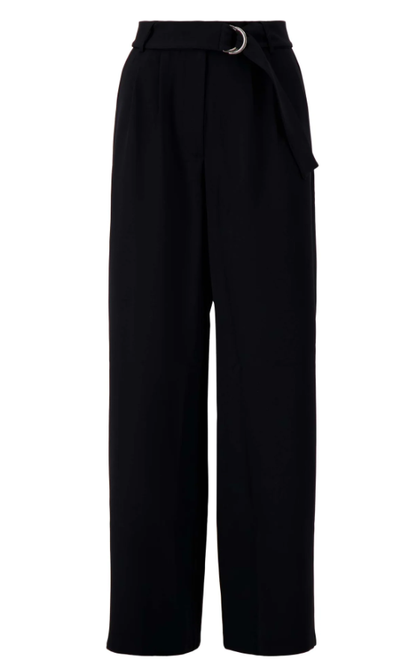 Zusss | Wijde broek met ceintuur zwart