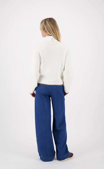 Zusss | Coltrui met gekleurde boord offwhite