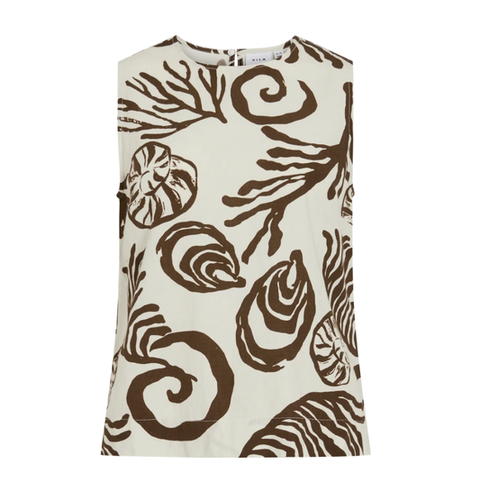 Vila | Top Kam slate black cora