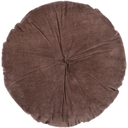 Woood | Kussens Aziz set van 3 velvet bruin/naturel