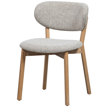 Woood | Eetkamerstoel Udar met houten frame naturel