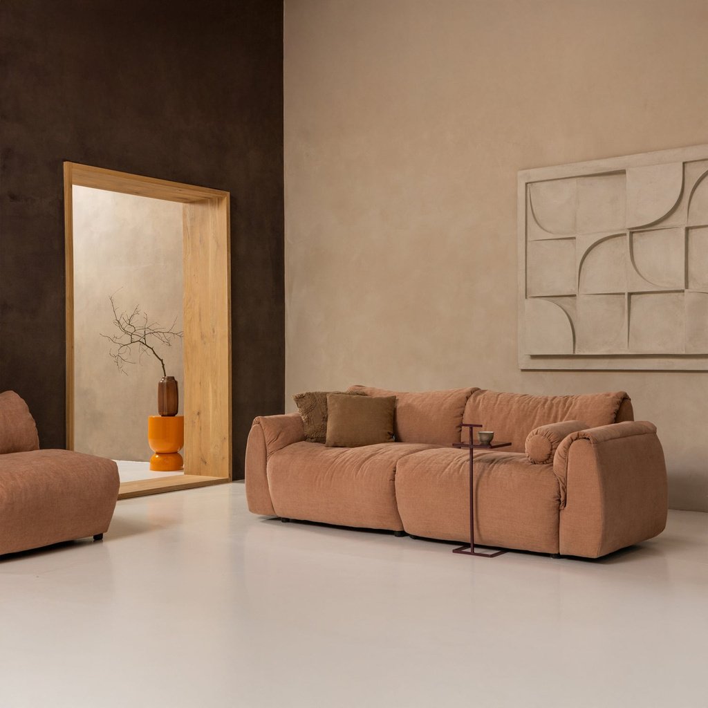 Woood | Bijzettafel Tose metaal aubergine