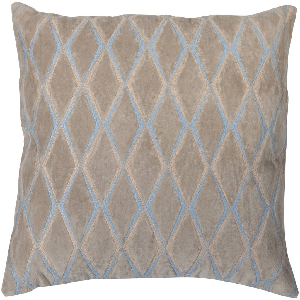 Woood | Kussenset Laon velvet naturel blauw - set van 3