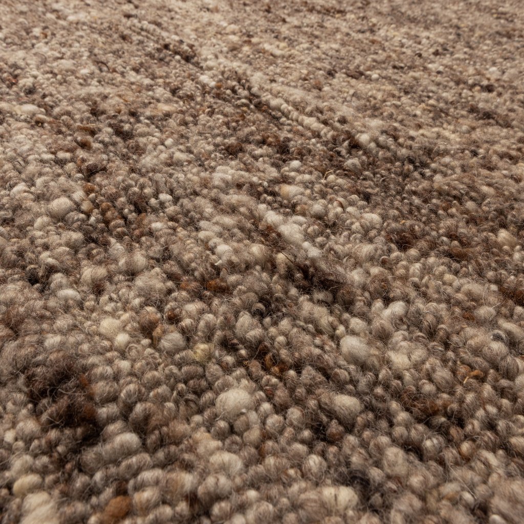 Woood | Vloerkleed Efia wol bruin melange 170x240cm